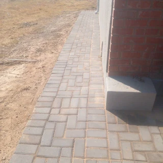 Brick paving and tar surfacing