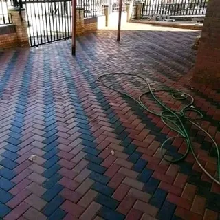 Brick paving and tar surfacing