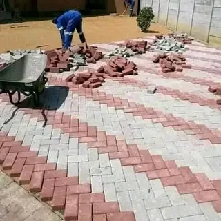 Brick paving and tar surfacing