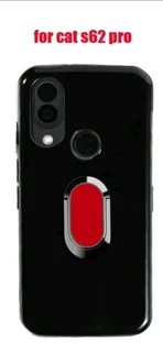 Cat S62 Pro Magnetic Ring Holder soft Silicone Black Back Cover