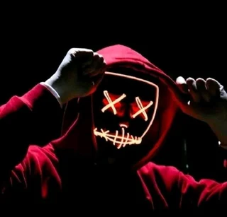 led battery operated glow in the dark mask Excluding Batteries