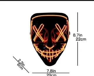 led battery operated glow in the dark mask Excluding Batteries