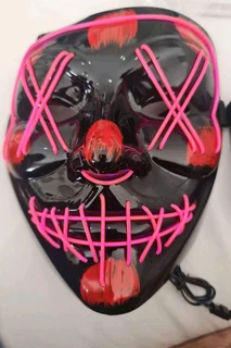 led battery operated glow in the dark mask Excluding Batteries