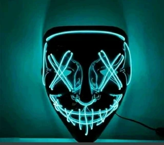 led battery operated glow in the dark mask Excluding Batteries