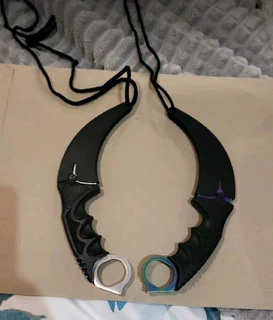 Karmbit knife in silver and purple