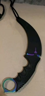 Karmbit knife in silver and purple