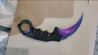 Karmbit knife in silver and purple