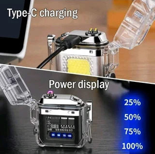 Dual Arc USB Charging Waterproof With emergency Light Lighter