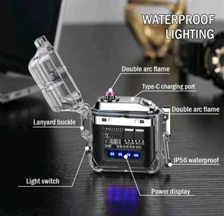 Dual Arc USB Charging Waterproof With emergency Light Lighter