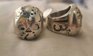 Friday The 13th Jason Mask Stainless Steel Silver Ring Only Size 6