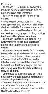 Bluetooth wireless 2-1 receiver and transmitter
