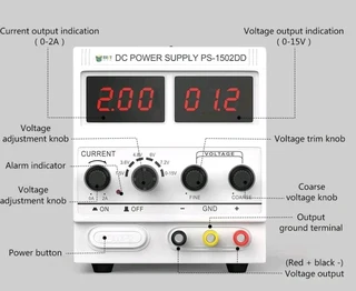DC digital display regulated power supply 15/2a 110v no box