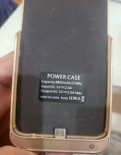 Huawei p10 Gold Charging Powerbank Case With Kickstand 6800mah