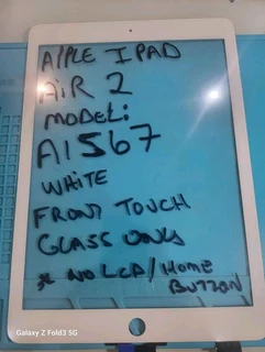Apple ipad air 2 model A1567 front touch glass only not a lcd no home button