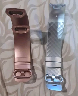 Fitbit CHARGE 3 smart watch replacement straps in Rose Gold &amp; Silver