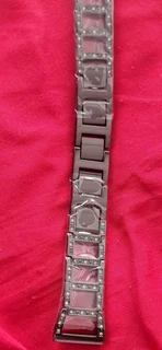 FitBit Versa 4 smart watch stainless steel with cubic zirconias black