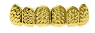 Grilz set color Gold &amp; Silver sandblasted