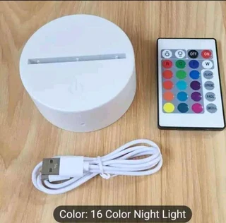 Green leaf 3D multicolored light with remote control