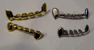 Grilz full Set silver &amp; gold color fangs