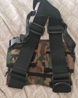 hip-hop camo and black chest rigs