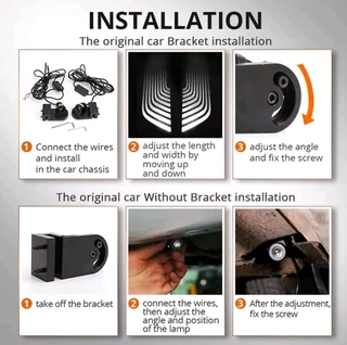 Angel wings under car projector lights universal red color only