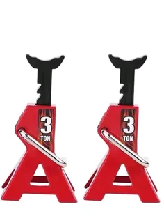 Simulation  jack for Rc  cars  3 ton height adjustable  sold as a set in red