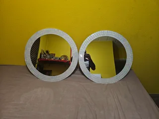 2 x mosaic mirrors