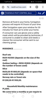 Cleaning services and pest control SHARES FOR SALE