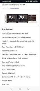 FISHER - STEREO DOUBLE CASSETTE DECK - CR - W77
