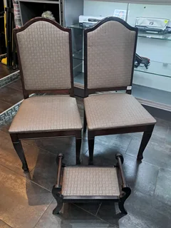 Vintage chairs and footrest  R2500