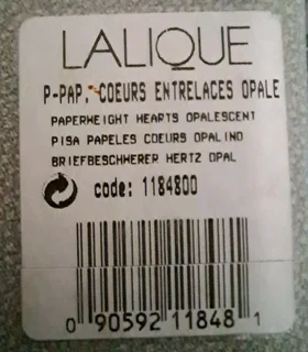 Heart paperweight Lalique