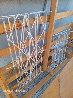 Steel burglar bars different  sizes in white