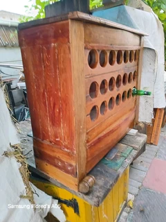 Oregon pine wine rack vintage