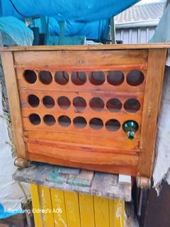 Oregon pine wine rack vintage
