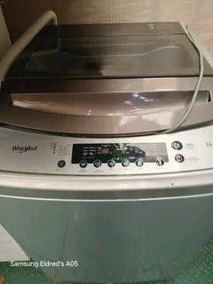 Silver metallic 16kg Whirlpool Toploader washing machine