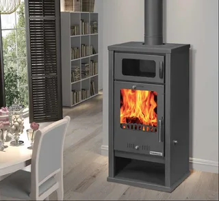 7,8 kW Freestanding Fireplace TROY (Heating Oven)