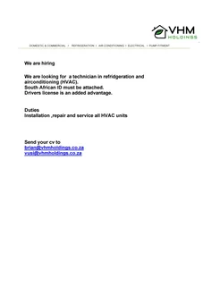 Job advert