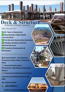 Construction company Concrete work concrete decking