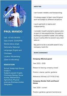 Am looking for a job