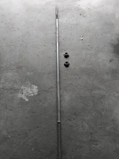 2m Barbell Bar &#43; 2 × spin lock collars