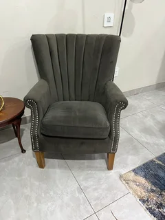 Velvet Wingback ArmChairs