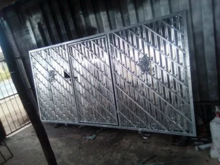 Aluminium trellis and steel burglars, gates