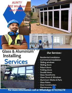 Aluminium glass installation