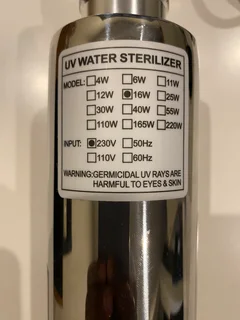 UV Sterializer and RO tank