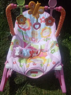 Baby cot and two baby rocking seat