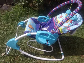 Baby cot and two baby rocking seat