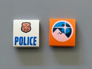 Decorated LEGO City parts (sold individually)