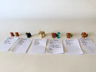 LEGO dog figurines
