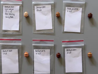 LEGO minifigure head parts (non-yellow) (sold individually)