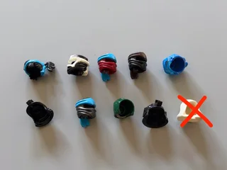 Lot of 9 LEGO Ninjago headgear parts
